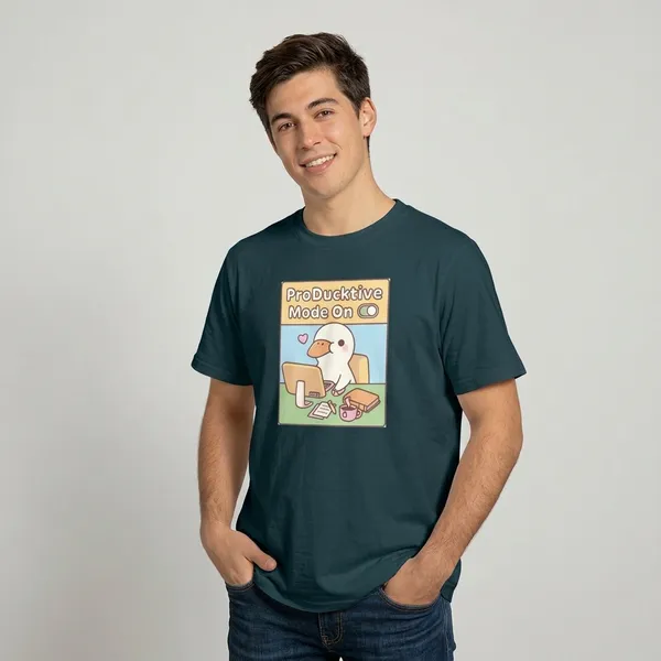 Producktive_Classic_T_Shirt_Petrol_Blue