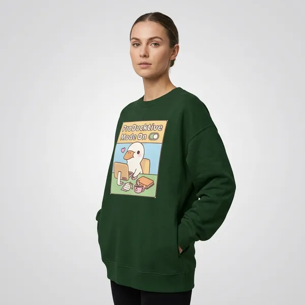 Producktive_Oversized_Sweatshirt_Bottle_Green