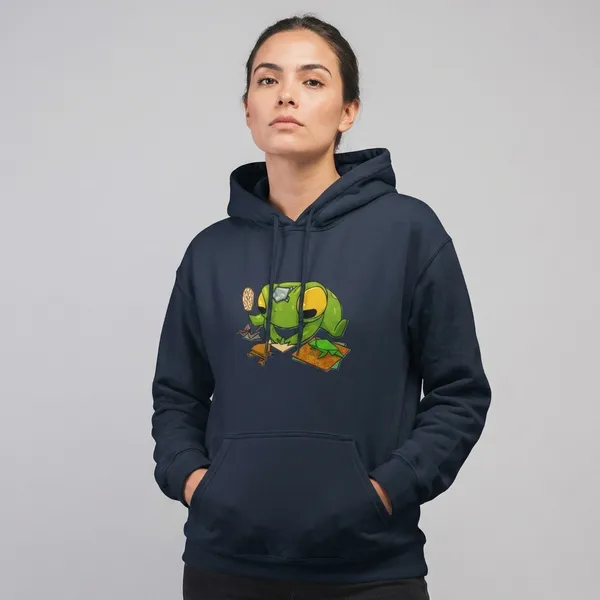 Froggo_Unisex_Hoodie_Navy_Blue