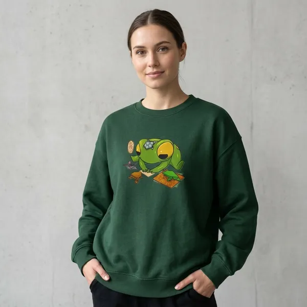 Froggo_Oversized_Sweatshirt_Bottle_Green