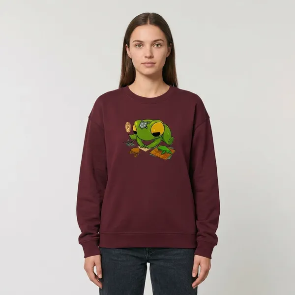 Froggo_Oversized_Sweatshirt_Maroon