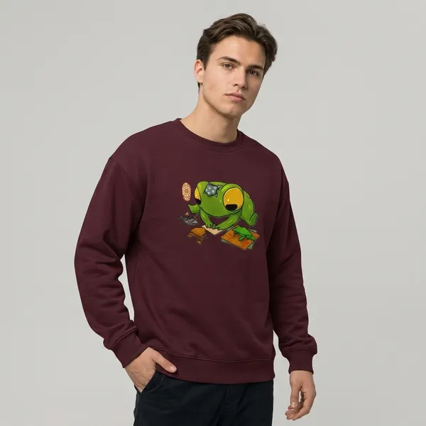 Froggo_Oversized_Sweatshirt_Maroon