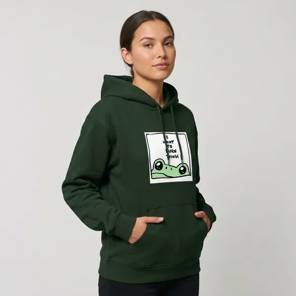 Burn_Things_Unisex_Hoodie_Bottle_Green