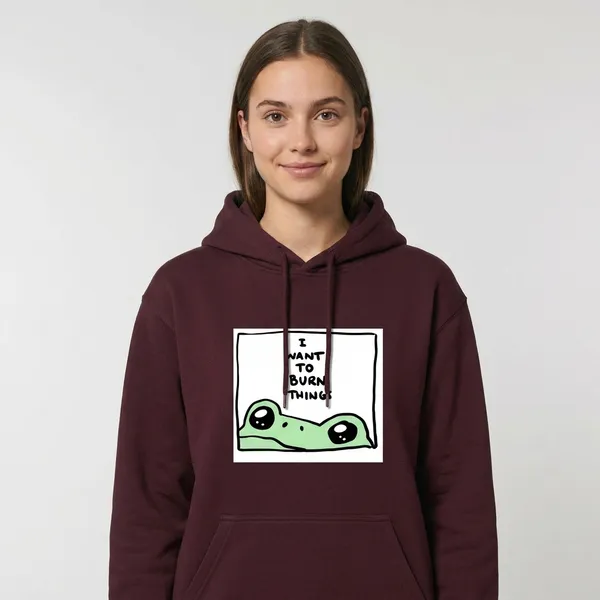 Burn_Things_Unisex_Hoodie_Maroon