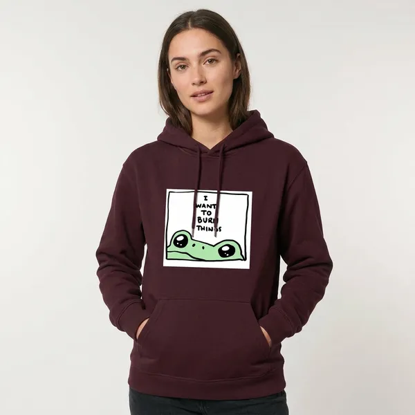 Burn_Things_Unisex_Hoodie_Maroon