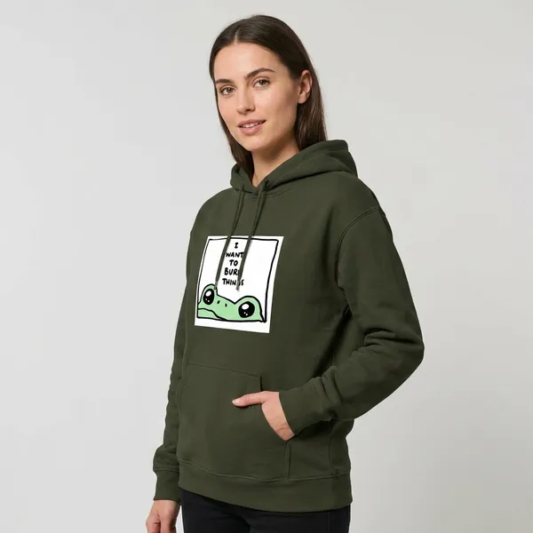 Burn_Things_Unisex_Hoodie_Olive_Green