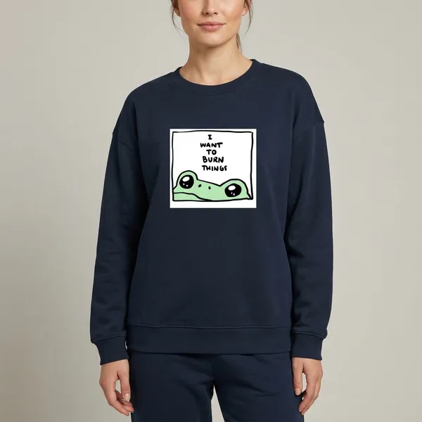 Burn_Things_Oversized_Sweatshirt_Navy_Blue