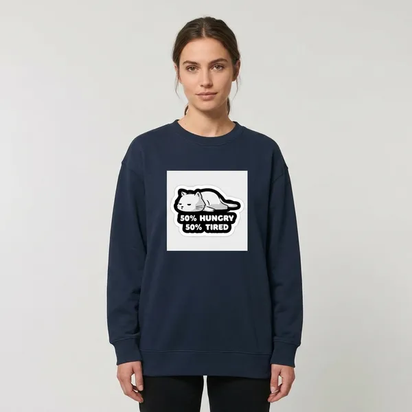 Hungry_And_Tired_Oversized_Sweatshirt_Navy_Blue