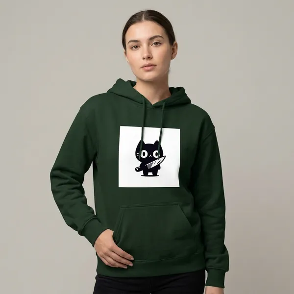 Killer_Cat_Hoodie_Bottle_Green