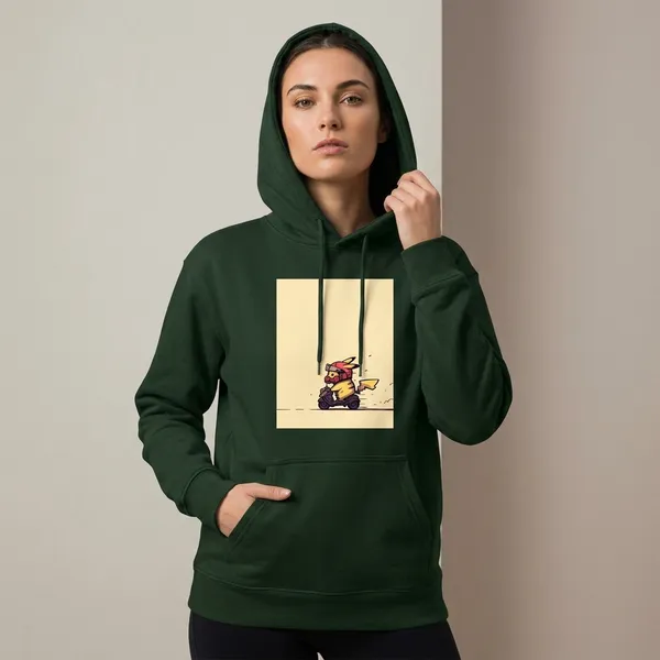 Cool_Rider_Unisex_Hoodie_Bottle_Green