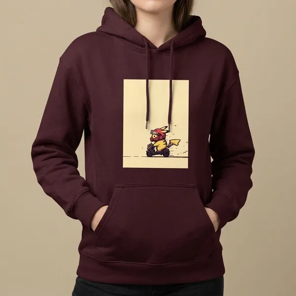 Cool_Rider_Unisex_Hoodie_Maroon