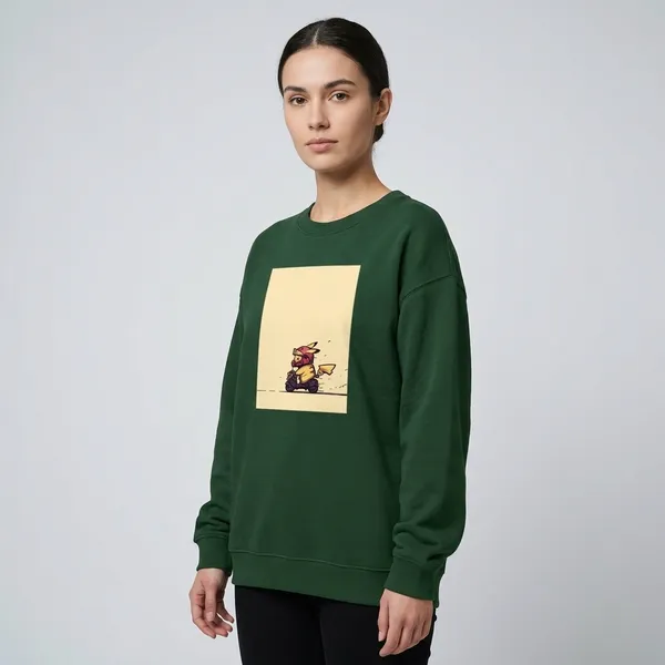 Cool_Rider_Oversized_Sweatshirt_Bottle_Green