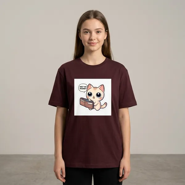 See_No_Money_Classic_T_Shirt_Maroon