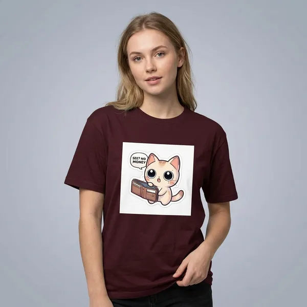 See_No_Money_Classic_T_Shirt_Maroon