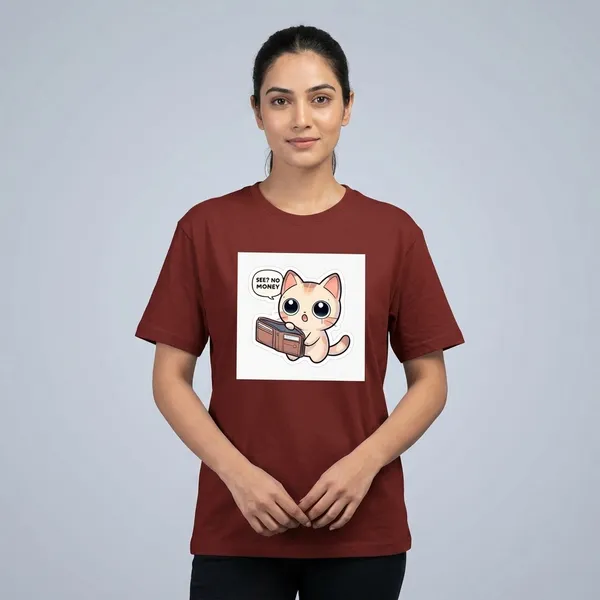 See_No_Money_Classic_T_Shirt_Brick_Red