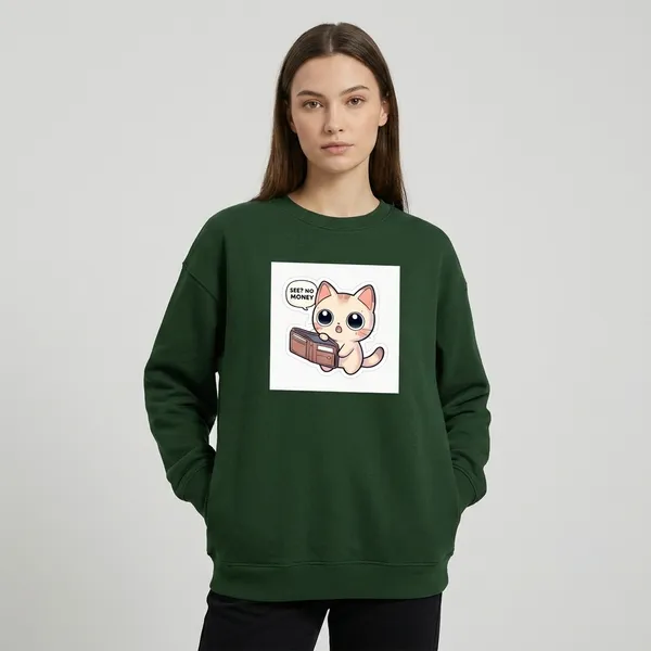 See_No_Money_Oversized_Sweatshirt_Bottle_Green