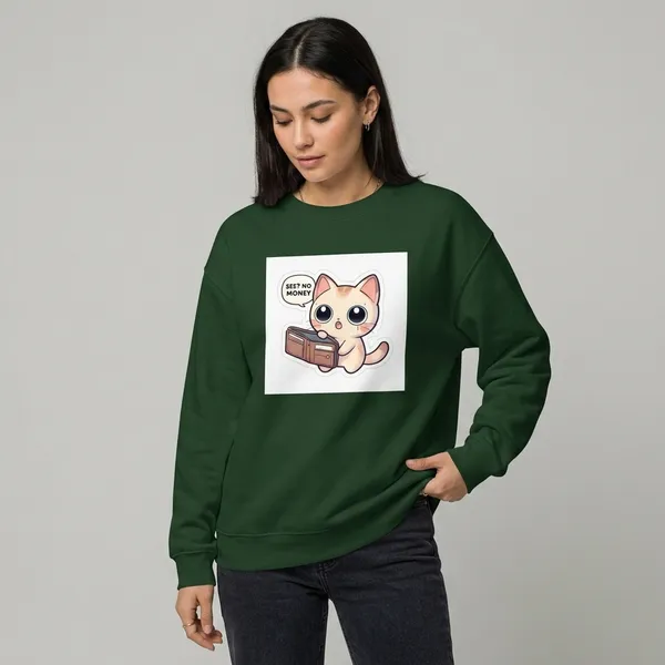 See_No_Money_Oversized_Sweatshirt_Bottle_Green