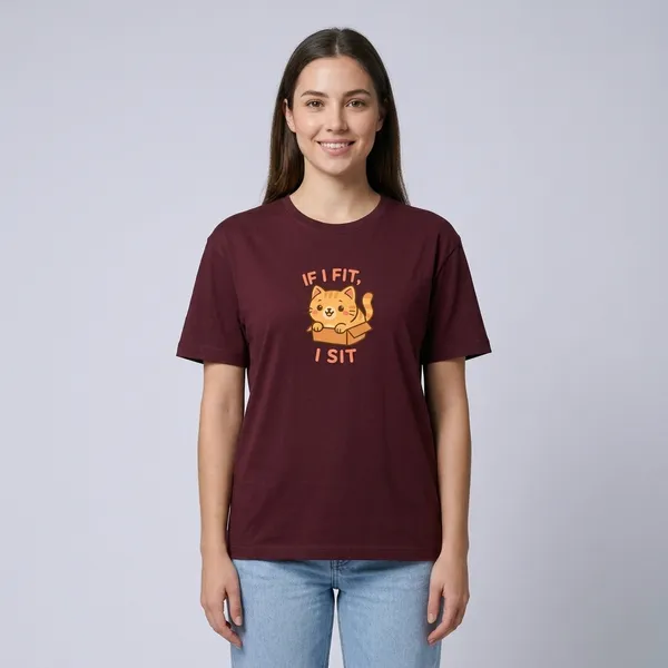 If_I_Fit_I_Sit_Classic_T_Shirt_Maroon