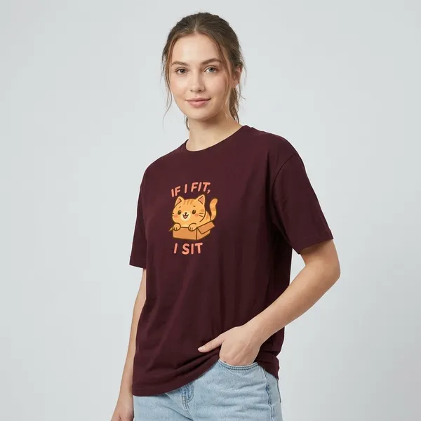 If_I_Fit_I_Sit_Classic_T_Shirt_Maroon