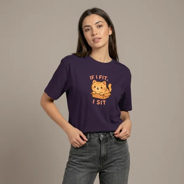 If_I_Fit_I_Sit_Classic_T_Shirt_Purple