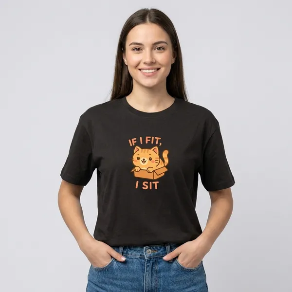 If_I_Fit_I_Sit_Classic_T_Shirt_Coffee_Brown