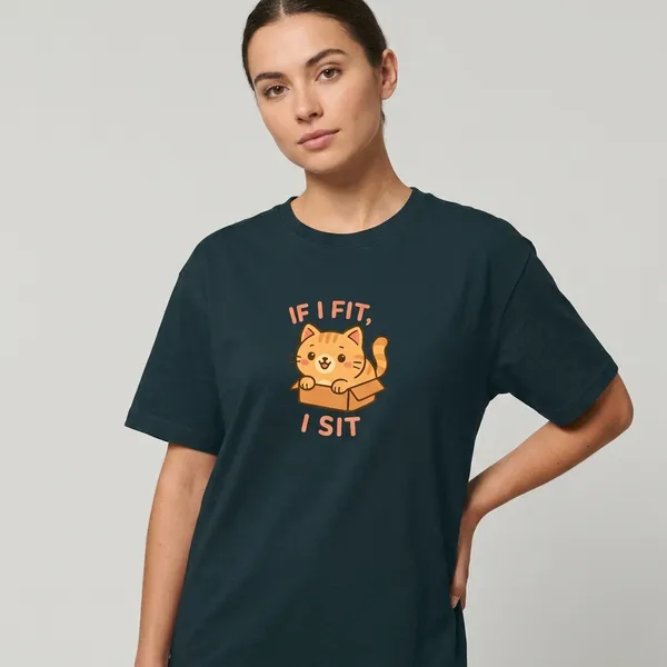 If_I_Fit_I_Sit_Classic_T_Shirt_Petrol_Blue