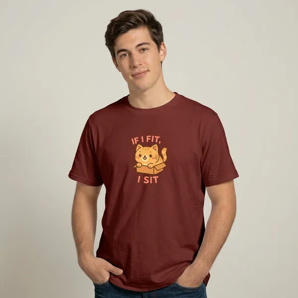 If_I_Fit_I_Sit_Classic_T_Shirt_Brick_Red