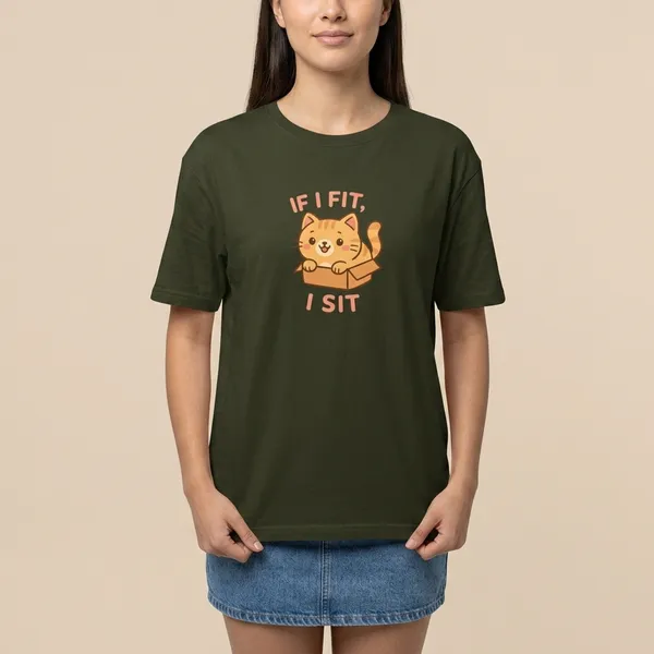 If_I_Fit_I_Sit_Classic_T_Shirt_Olive_Green