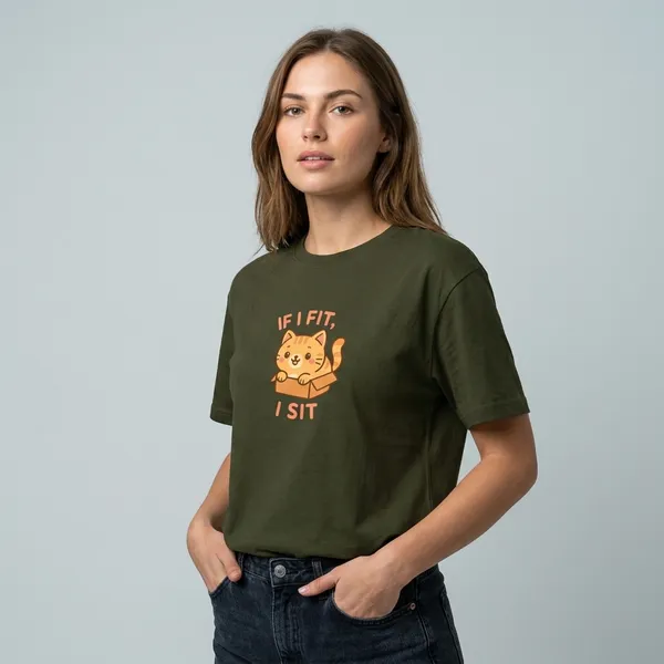 If_I_Fit_I_Sit_Classic_T_Shirt_Olive_Green