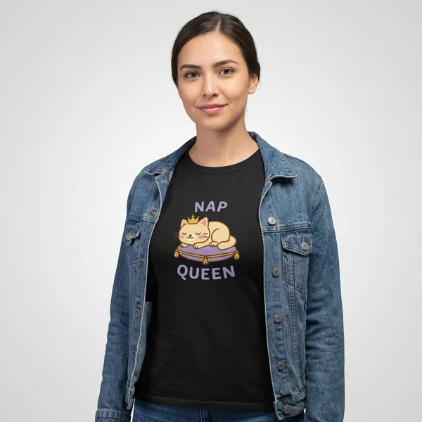 Nap_Queen_Unisex_Classic_T_Shirt_Black