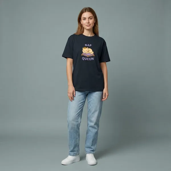 Nap_Queen_Unisex_Classic_T_Shirt_Navy_Blue