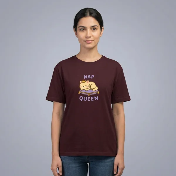Nap_Queen_Unisex_Classic_T_Shirt_Maroon