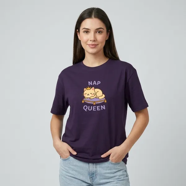 Nap_Queen_Unisex_Classic_T_Shirt_Purple