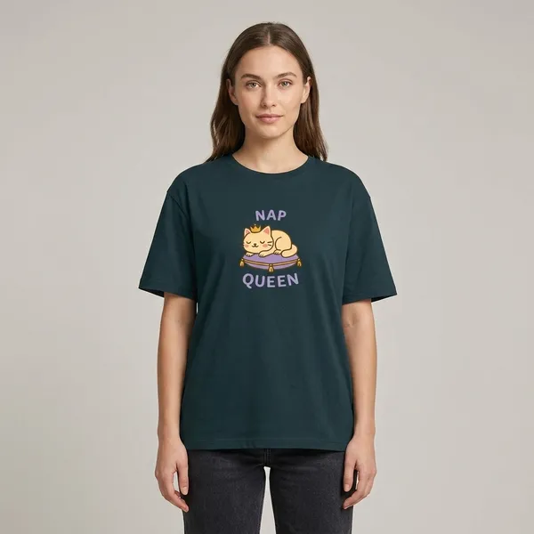 Nap_Queen_Unisex_Classic_T_Shirt_Petrol_Blue