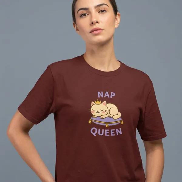 Nap_Queen_Unisex_Classic_T_Shirt_Brick_Red