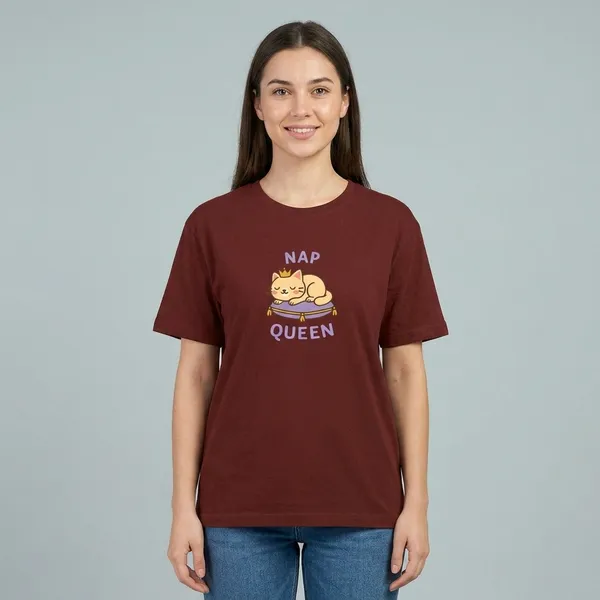 Nap_Queen_Unisex_Classic_T_Shirt_Brick_Red