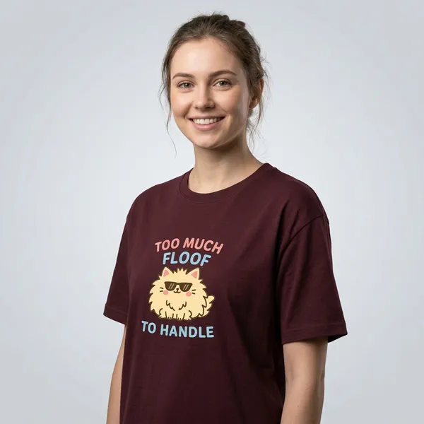 Too_Much_Fluff_To_Handle_Unisex_Classic_T_Shirt_Maroon