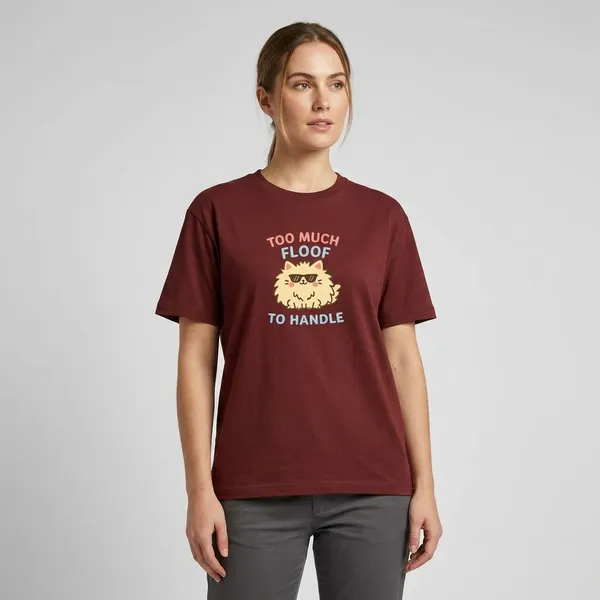 Too_Much_Fluff_To_Handle_Unisex_Classic_T_Shirt_Brick_Red
