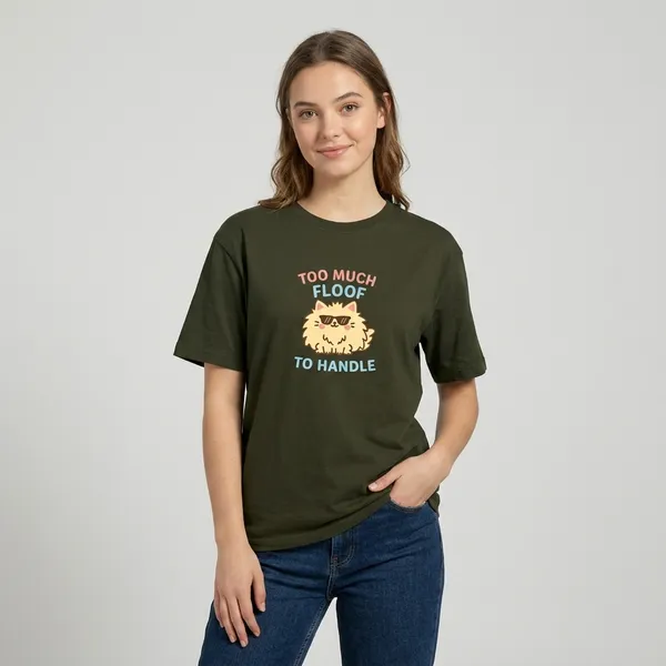 Too_Much_Fluff_To_Handle_Unisex_Classic_T_Shirt_Olive_Green