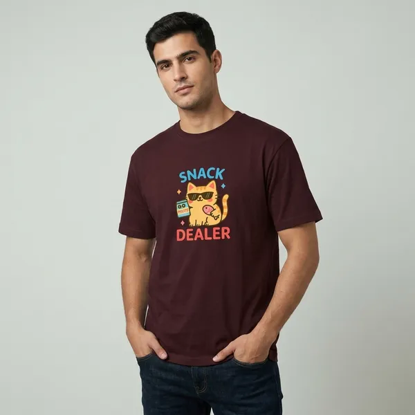 Snack_Dealer_Classic_T_Shirt_Maroon