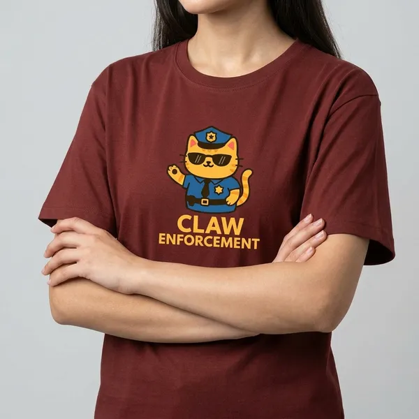Claw_Enforcement_Classic_T_Shirt_Brick_Red