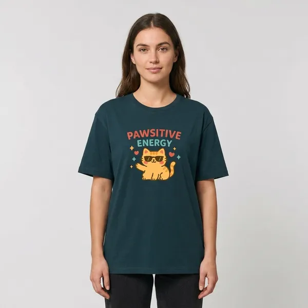 Positive_Energy_Classic_Crew_T_Shirt_Petrol_Blue