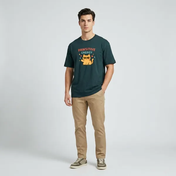 Positive_Energy_Classic_Crew_T_Shirt_Petrol_Blue