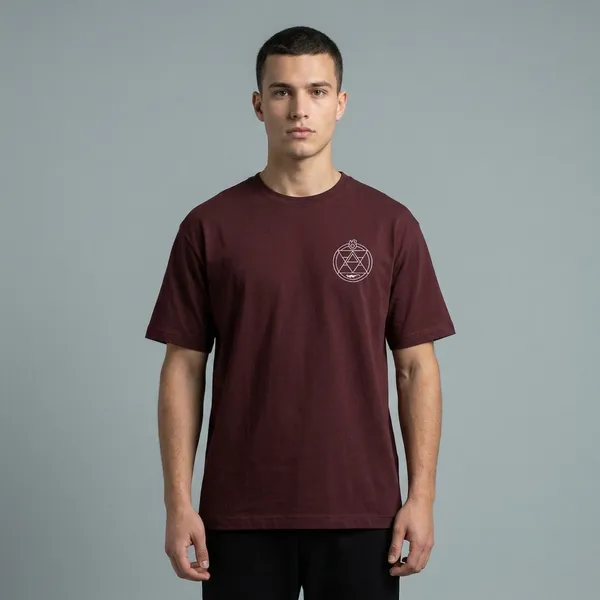 Circle_Of_Karma_Classic_T_Shirt_Maroon