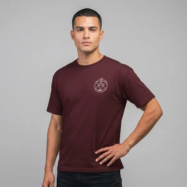 Circle_Of_Karma_Classic_T_Shirt_Maroon