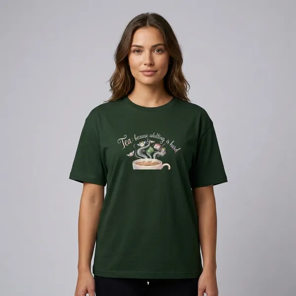 Adulting_Is_Hard_Classic_T_Shirt_Bottle_Green