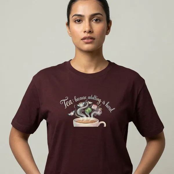 Adulting_Is_Hard_Classic_T_Shirt_Maroon