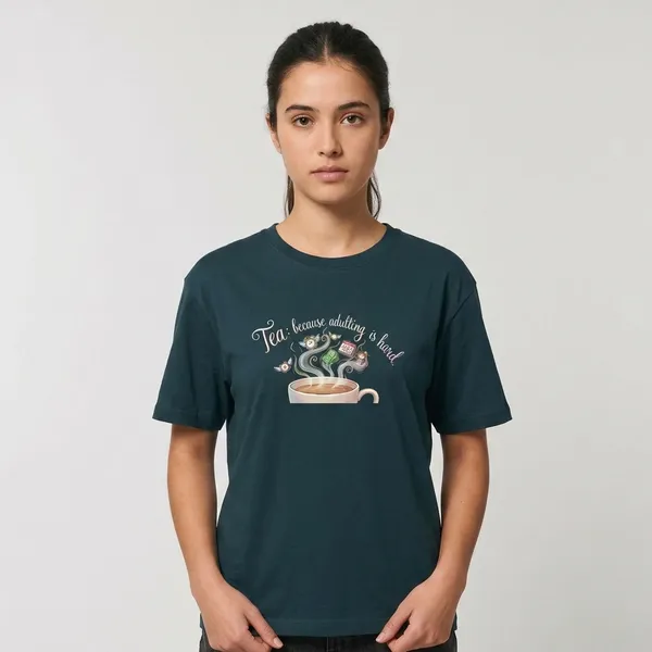 Adulting_Is_Hard_Classic_T_Shirt_Petrol_Blue