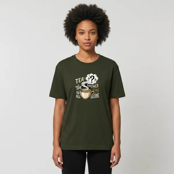 Stupid_Questions_Classic_T_Shirt_Olive_Green