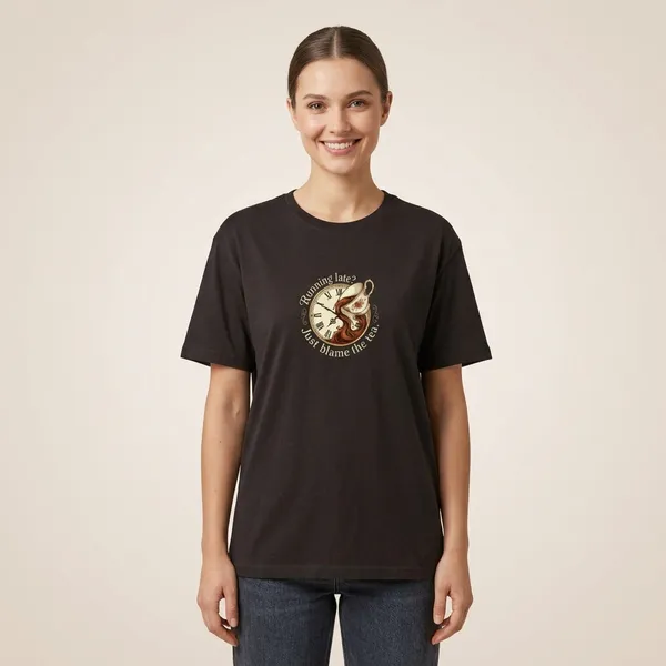 Running_Late_Just_Blame_The_Tea_Classic_Crew_T_Shirt_Coffee_Brown